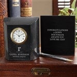 43205 - Engraved Graduation Marble Desk Clock