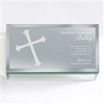 12753 - First Communion Blessing Engraved Mirrored Storage Box