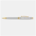 49318 - Engraved Cross Coventry Chrome & Gold Ballpoint Pen