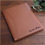 41920 - Engraved Professional Tan Leather Portfolio