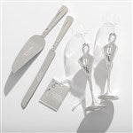 41685 - Engraved Infinity Wedding Flute and Cake Server Gift Set