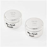 46076 - Engraved Beaded Tooth and Curl Keepsake Set