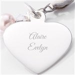 45988 - Engraved Pink & Sterling Silver Baby Bracelet