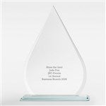 46053 - Engraved Glass Tear Drop Award - Small