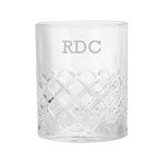 50850 - Engraved Monogram Hatch DOF Whiskey Glass - Set of 4