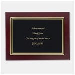 46227 - Engraved Mahogany Finish Large Recognition Plaque