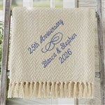 13892 - Happy Anniversary Embroidered Afghan