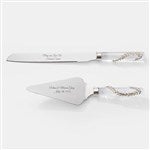 41816 - Engraved Athena Wedding Cake Server Set 