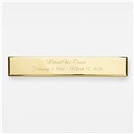 47862 - Engraved Gold Long Rectangle Name Plate- 5.8\"Long x 0.75\"Tall 