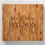 18333 - The Wedding Couple Personalized Butcher Block Cutting Board