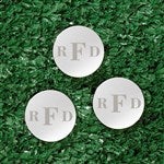 18418 - Silver Engraved Personalized Golf Ball Markers- Set of 3