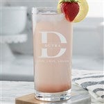 31379 - Lavish Last Name Etched Everyday Drinking Glasses