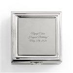 55501 - Engraved Sterling Silver Block Initial Necklace and Jewelry Box Set