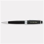 49303 - Engraved Cross Bailey Black Lacquer & Chrome Ballpoint Pen