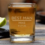 40750 - The Groomsmen Wedding Personalized Shot Glass