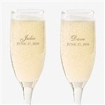 16674 - The Loving Couple Personalized Champagne Flute Set 
