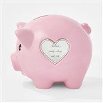 47549 - Engraved Ceramic Piggy Bank in Pink