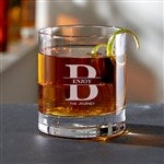 28105 - Lavish Last Name Engraved Old Fashioned Whiskey Glasses