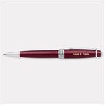 49302 - Engraved Cross Bailey Red Lacquer & Chrome Ballpoint Pen