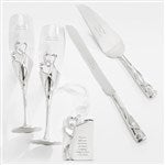 43991 - Engraved Intertwined Heart Wedding Gift Set