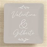 45526 - Elegant Couple Names Personalized Ring Dish
