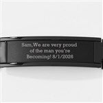 41856 - Engraved Matte Black ID Bracelet