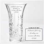 41603 - Vera Wang Engraved Crystal Leaf Vase for Weddings & Anniversaries