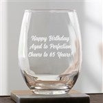 43286 - Birthday Engraved Message Wine Glass Collection