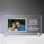 42564 - Engraved Anniversary Message Glass Horizontal Picture Frame 