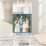 26061 - Picture Perfect Personalized Cylinder Glass Photo Vase