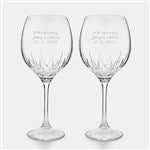 47121 - Engraved Vera Wang Duchess Red Wine Pair