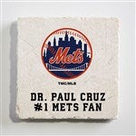 39422 - MLB New York Mets Personalized Tumbled Stone Coaster Set