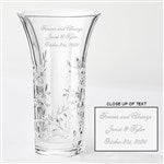 41603 - Vera Wang Engraved Crystal Leaf Vase for Weddings & Anniversaries