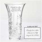41603 - Vera Wang Engraved Crystal Leaf Vase for Weddings & Anniversaries