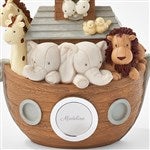 47550 - Engraved Noahs Ark Resin Coin Bank