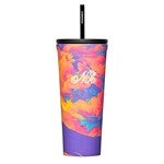 50329 - Engraved Corkcicle Monogram 24oz Cold Cup with Straw in Super Bloom