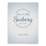 19268 - Mr. & Mrs. Personalized Wedding & Anniversary Blanket