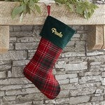 17895 - Holiday Plaid Personalized Stockings 