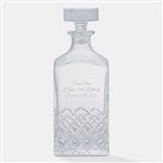 46139 - Engraved Godinger Hatch Cut Crystal Decanter