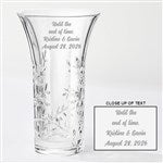 41603 - Vera Wang Engraved Crystal Leaf Vase for Weddings & Anniversaries