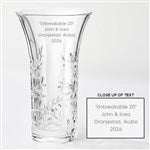 41603 - Vera Wang Engraved Crystal Leaf Vase for Weddings & Anniversaries