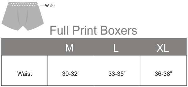 Boxer Size Chart